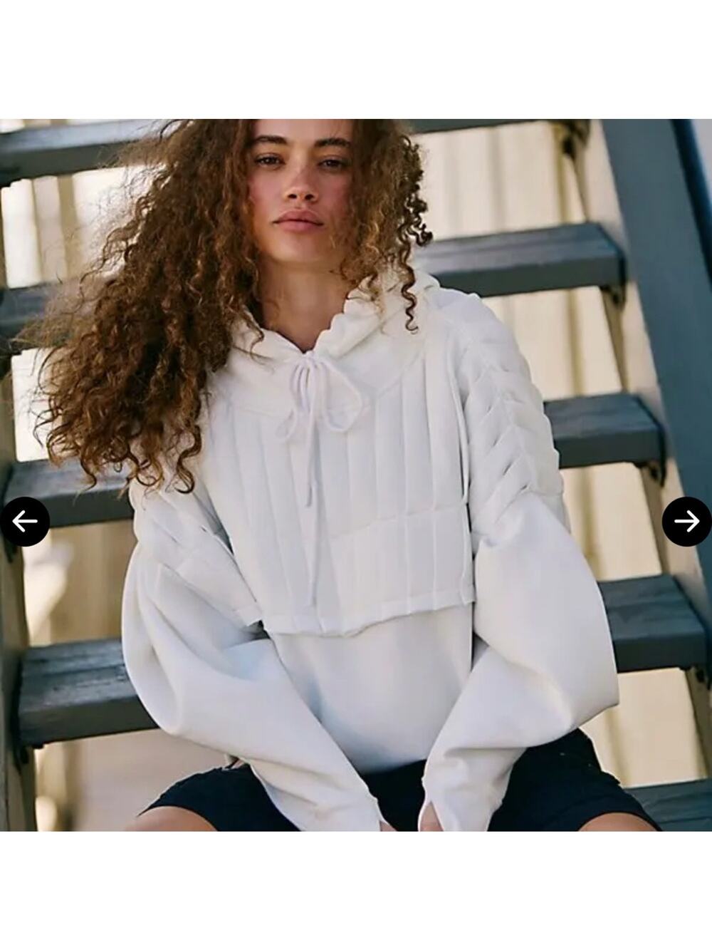 Free People Movement Pick It Up Pullover - White Size Large
